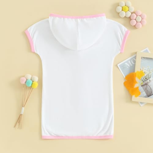 Image of Girls Boys Terry Cloth Swim Cover Up Zip Up Hooded Bathing Suit Coverup Wraps Kids Pool Beach Robe Cover-Up Kimono