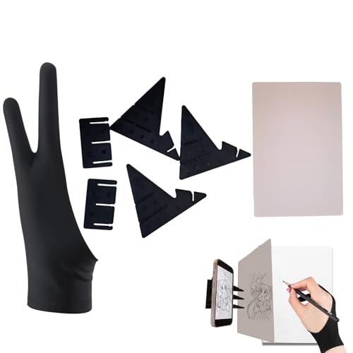 Tabla de dibujo óptico electrónica para principiantes - Kit completo con tablero acrílico grande + soporte ajustable + guante talla grande - Ideal para caligrafía, clases de dibujo y práctic