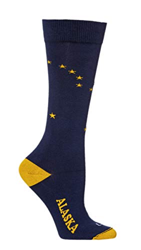 Alaska State Flag Dress Sock Made In the USA