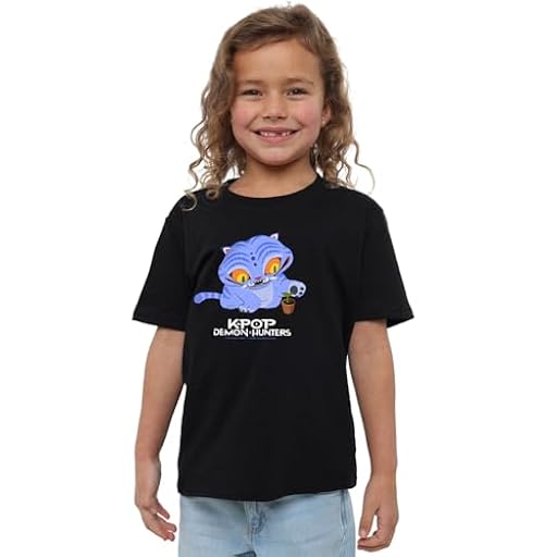 K-Pop Demon Hunters Cute Derpy Tiger Cartoon Kids T Shirt, Navy Camiseta, Negro, 7-8 años Unisex niños | Ya disponible en tu tienda friki favorita! En mundofriki.es! K-Pop Demon Hunters Cute Derpy Tiger Cartoon Kids T Shirt, Navy Camiseta, Negro, 7-8 años Unisex niños | Ya disponible en tu tienda friki favorita! En mundofriki.es!