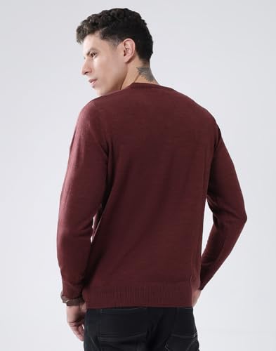 Image of Monte Carlo Men's Regular Fit Pullover | Solid V Neck Style | Full Sleeves Pull On | Warm & Stylish Winter Fashion Sweater | Winter Sweater for Men's