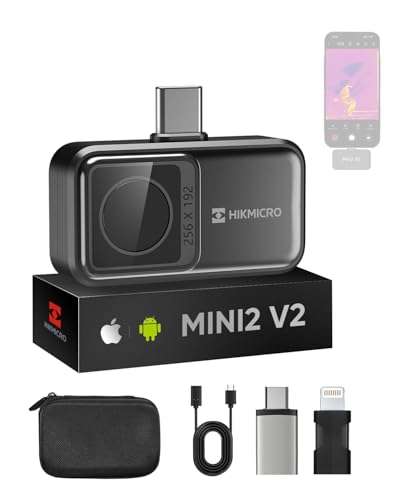 Telecamera Termica HIKMICRO Mini2 V2 - iOS/Android, Risoluzione IR 256x192, SuperIR 512x384,...