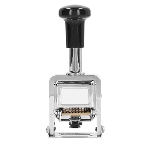 Sello DE NÚMERO AUTOMÁTICO Caucho Autoentintado, Sello DE Número DE Metal DE 7 Dígitos para Oficina y Escuela