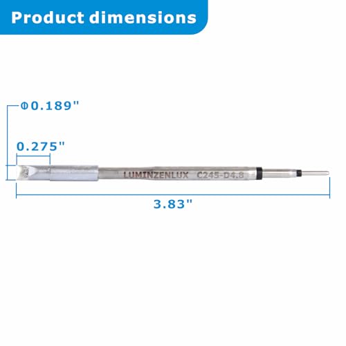 Image of C245 Soldering Tips for JBC Station, High-Performance Solder Iron Tips - Fast Heating, Smooth Soldering (C245-908-D4.8)