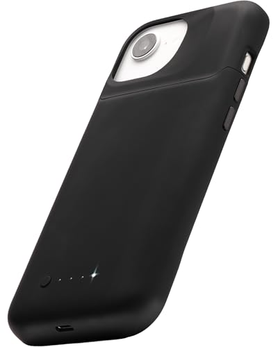 Mophie Juice Pack Battery Case for iPhone 16e - Slim Charging Case, Magnetic Back for Wallets & Mounts, +50% Extra Battery Life, Enhanced 6-Foot Drop Protection, Sustainable Material, Black