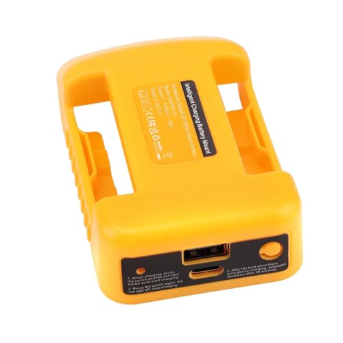 USB Battery Adapter for Dewalt 18V/20V MAX Lithium Battery, Portable Charger with USB-C & DC Port Type-C PD Power Supply for DCB127, DCB180, DCB181, DCB206, DCB606, DCB609 (Adapter Only) ﻿ ﻿ ﻿