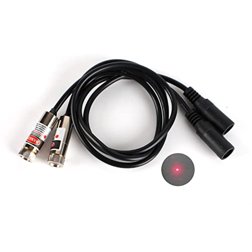 Image of 650nm red line laser module industrial laser module adjustable focus line length 19.7″ DC plug diameter 10mm (10mm-point-2pack)