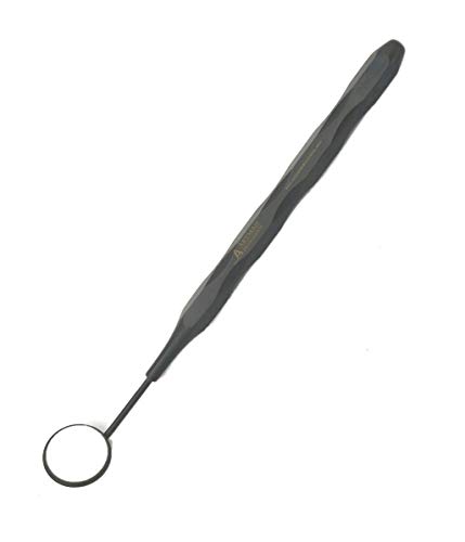 ARTMAN Instruments Dental Mirror Stainless Steel Matte Black Dental Mirrors Front Surface Rhodium Plasma Coated European Style Threading