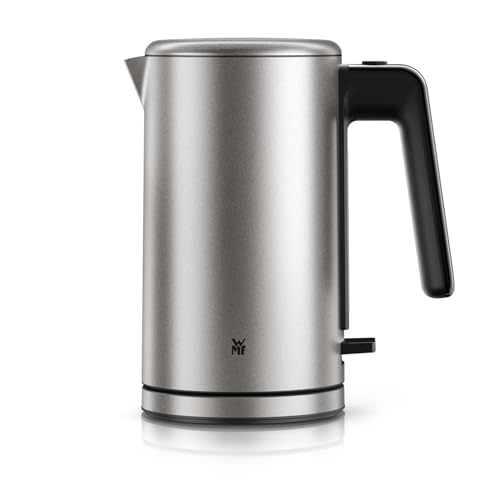 WMF Lono Silk Edelstahl Wasserkocher 1 6 L kabelloser elektrischer Wasserkocher 2400 W mit Kalkfilter 360-Sockel Anti-Fingerabdruck-Effekt Einhand-Deckel & externer Wasserstandsanzeige