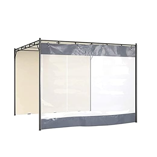 Utomhus Transparent Fönstergardin Vattentät, Presenning Av Plast, Tältsidugardiner Väderbeständiga Med Rostfria Öglor Och Krokar För Pergola, Veranda, Paviljong, Cabana