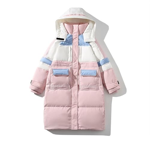 Doudoune ample à capuche veste mi-longue hiver plume manteau rembourré chaud