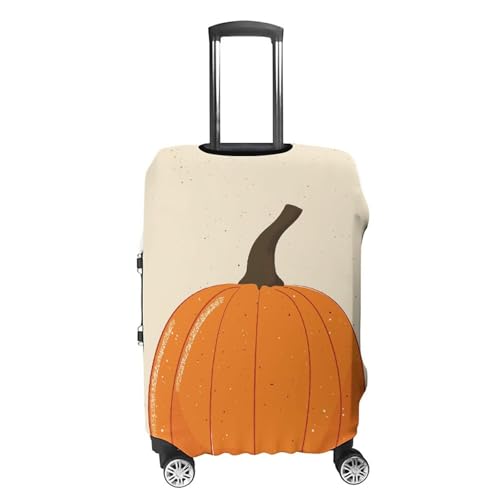 Orange Pumpkin Image Luggage Cover, Washable Elastic Suitcase Cover Protector Fit 18-32 Inch Luggage4