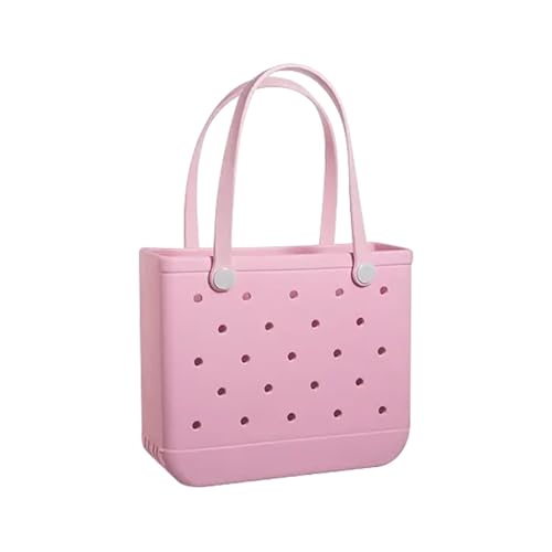 LrnZembyxl Medium Rubber Beach Bag for Women and Men Waterproof Lightweigh Tote Bag for Beach Pool Work Sports