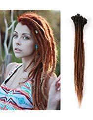 24 inch 100% Handmade Dreadlocks Extensions Fashion Reggae Hair Hip-Hop Style Soft faux locs Crochet Braiding Hair For Women/Men (24 Inch, black dark brown)