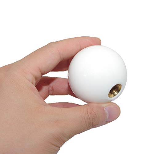 Pure White Round Ball Shift Knob Car Gear Shifter Head Fit Most Manual Automatic Vehicles 5 6 Speed M8 M10 M12 #TOP5
