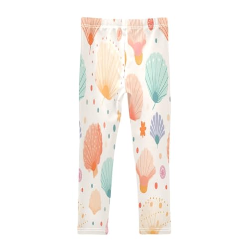 Bolaz Toddler Girls Leggings Printed Yoga Pants Leggings Blue Orange Green Shell for Kids2