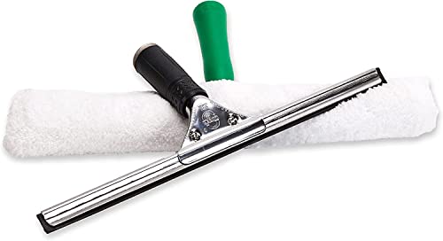 UNGER PRO Fensterreiniger 2in1 Starter-Set: 35 cm Fensterwischer & Fensterabzieher preislich attraktives vormontiertes Pro-Set für streifenfreie Fenster- und Glasreinigung in Haushalt & Gewerbe