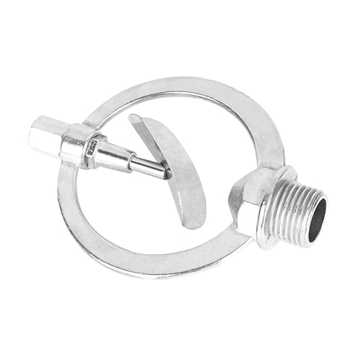 CAXUSD Heavy Duty Zinc Alloy Rotary Irrigation Sprinkler Degrees Spray for Garden Lawn Landscape and Greenhouse Silver Finish