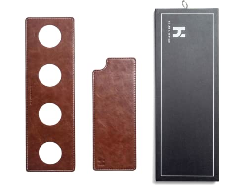 Watch Display Case With Rustic Brown Vegan Leather Padding For Protection - Sleek Walnut Wood Watch Holder To Show Off Watches - Watch Box For Men - Watch Display Case For Men - Mens Watch Case #TOP2