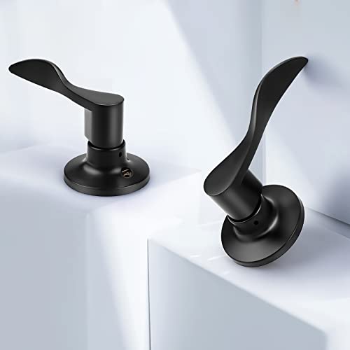 Gobekor 5 Pack Matte Black Passage Door Levers Interior Door Handles For Hallway And Closet Door Lock Keyless Wave Lever Door Handles #TOP2
