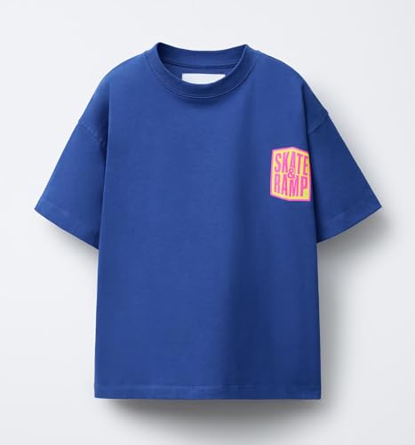 Image of Alan Jones Clothing Boys Oversized Cotton Printed T-Shirt | Round Neck, Short Sleeves, Casual Wear