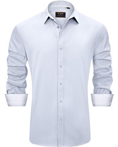 J.VER Mens Casual Long Sleeve Stretch Dress Shirt Wrinkle-Free Regular Fit Button Down Shirts product thumbnail 19