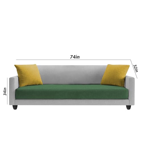 Image of Casaliving Dominic 3 + 2 Seater Sofa Set for Living Room (Green Grey) Premium Fabric Sofa