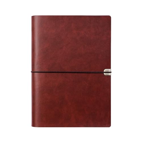 BOYIFEIJIE Carnet de notes en cuir A5 Marron, Journal vintage, A5 Agenda rechargeable, Carnet de voyage rechargeable, Journal élégant en cuir pour écrire et...