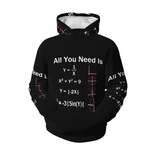 All You Need Is Love Math Boys Hoodie Pullover Sweatshirt Kids Hoodies With Pockets Sports