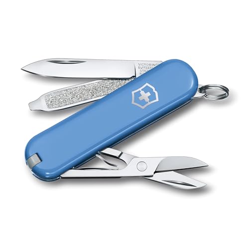 VICTORINOX(ビクトリノックス) クラシック SD クラシックカラーズ Summer Rain スイス・アーミーナイフ 多機能 ナイフ 防災グッズ アウトドア キャンプ はさみ マイナスドライバー付き つめやすり 7機能を搭載したスイス製マルチツール 小型 コンパクト プレゼント ギフト 十徳ナイフ 【国内正規品】 0.6223.28G