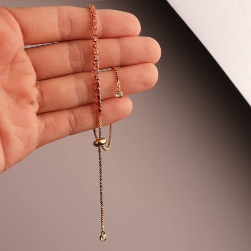Gold Tennis Bracelet for Women Adjustable Slider Shiny Cubic Zirconia CZ Rhinestone Gemstone Chain Summer Bracelets Jewelry Gifts4