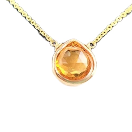 Colgante de citrino naranja y plata 925 ideal para lucir en eventos y cenas elegantes