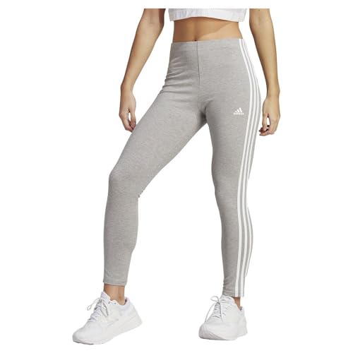 Image of ADIDAS Women's High Rise W 3S Hw Lg Sports Skinny Tights, Grey, Large, Gray