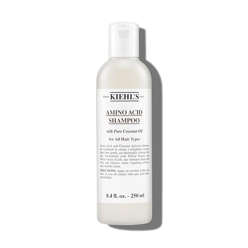 Shampooing acide amino de Kiehl, avec des acides amino et de l'huile de coco pour clarifier et nettoyer, aide à renforcer les cheveux, prévenir la rupture, adapté pour tous les types de cheveux, sans parabène