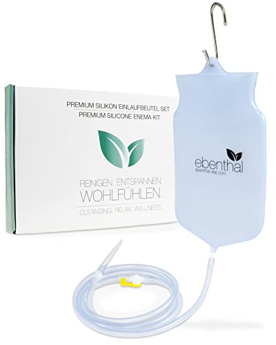 EBENTHAL-VITAL Darmeinlauf mit Silikonbeutel und 2 m Schlauch - Irrigator für die Darmreinigung BPA-frei - Darmspülung sowie Intimdusche - Darmreinigungs-Set 2 Liter Cover