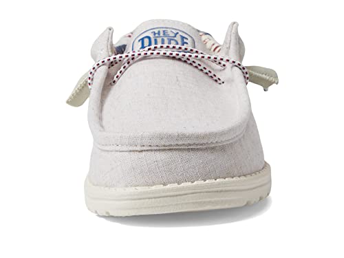 Image of Hey Dude Wally Braided Sneaker Rosso da Uomo 40003-6VP, Stars N Stripes, 5 UK