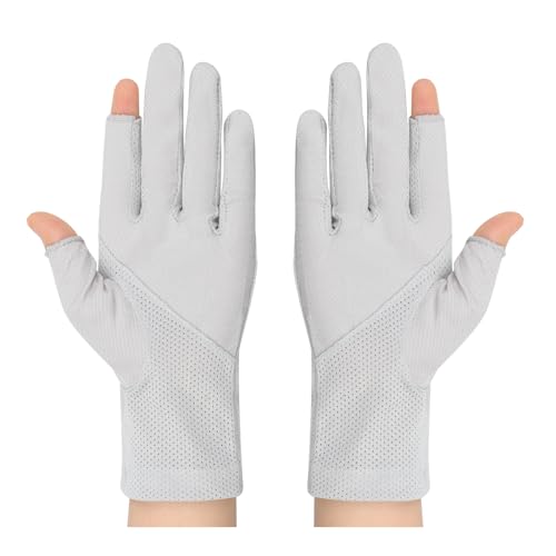 TINAYAUE Cycling Driving Gloves Anti-Slip Sunblock Half Finger Touch Screen Breathable Outdoor Sports Glove for Biking Gym