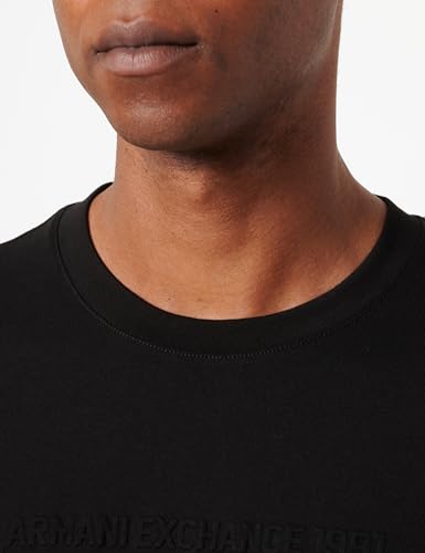 Armani Exchange Men's 1991 Milano/New York Text Creating Central Square on Regular Fit Tee2