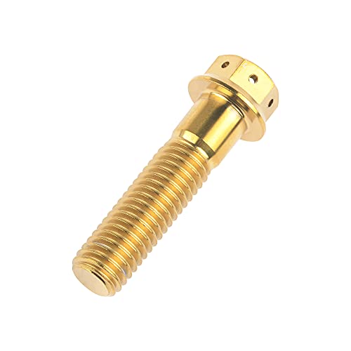 Tornillos M10 de titanio de alta gama con acabado oro hexagonal 3