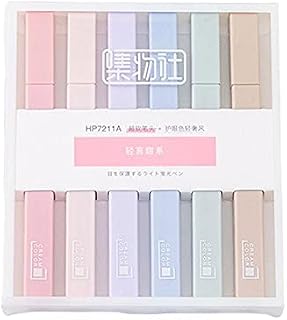 YISHI 6Pcs/Set Soft Tip Fluorescent Highlighter Pen Quick Dry Kawaii Chisel Tip Markers Pastel Drawing Pens for Student School Office Supplies Cute Stationery Assorted Colours