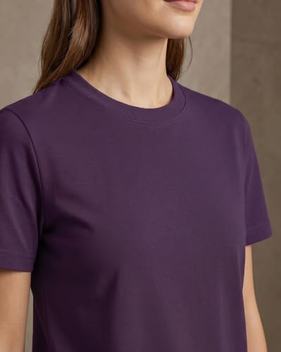 Image of NOBERO 100% Cotton T-Shirts for Women Stylish | Regular Fit | Solid T Shirts for Women 180 GSM Combed Cotton | Crew Neck Half Sleeve