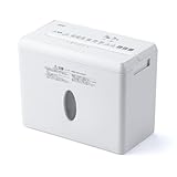 サンワダイレクト 卓上 シュレッダー 家庭用 電動 クロスカット 4枚同時裁断 8L 連続使用2分 ホッチキス カード対応 小型 コンパクト ホワイト 400-PSD075W