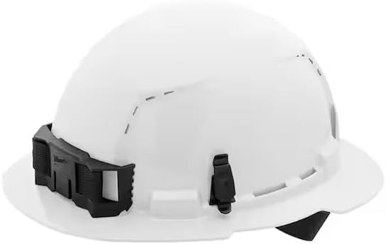 Milwaukee Electric - White Full Brim Vented Hard HAT W/4PT RATCHETING S