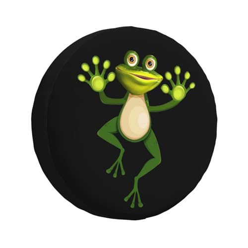 Image of Funny Frog Spare Tire Cover Trailer Tire Covers Weatherproof Wheel Protector Fit for Rv Trailer Truck Travel Trailers Accessories 15 inch Wheel Funny Frog