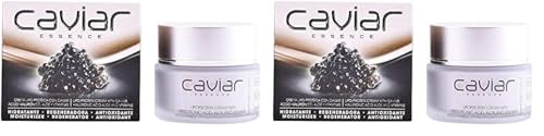 Crema Caviar 50ml. Crema Lipoproteica, Regeneradora, Antioxidante y Antiedad para Pieles Maduras. Crema Rejuvenecedora con Aloe Vera y Caviar. Crema de Lujo Caviar Essence (Paquete de 2)