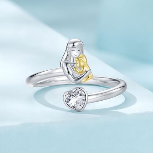 GemKing Bague ouverte mère et fils - Largeur : 2 mm - SCR1051-E – vue 3