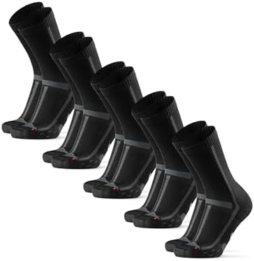 DANISH ENDURANCE 3 Pack Long Distance Crew Running Socks for Men & Women