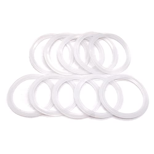 10 Pcs QiiMii White Silicon Tri clamp Gasket for Tri Clover Fittings 1/2