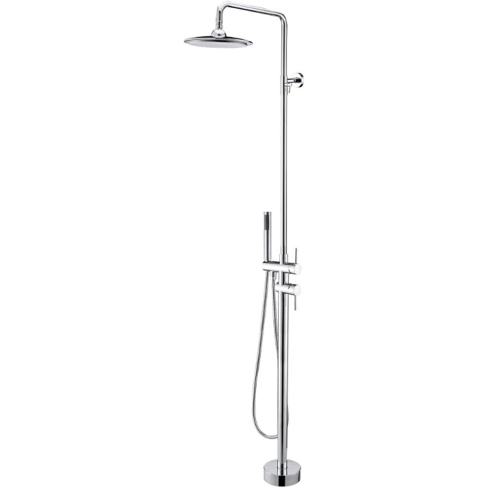 Gartendusche Aussendusche Freistehend Chrom Gartendusche Pooldusche Außenendusche Mit Überkopfdusche, Handbrause Einhebelmischer