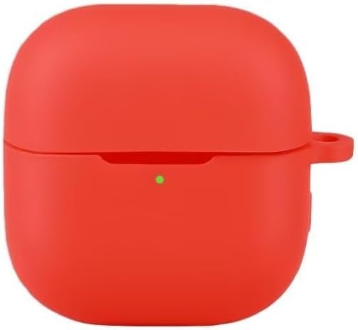 Dl3 Mobilak Compatible with Huawei FreeClip 2 Case Cover, Soft Silicone Shockproof Protective Skin Case for Huawei Free Clip Wireless Earbuds with Carabiner, Front LED Visible (Red)